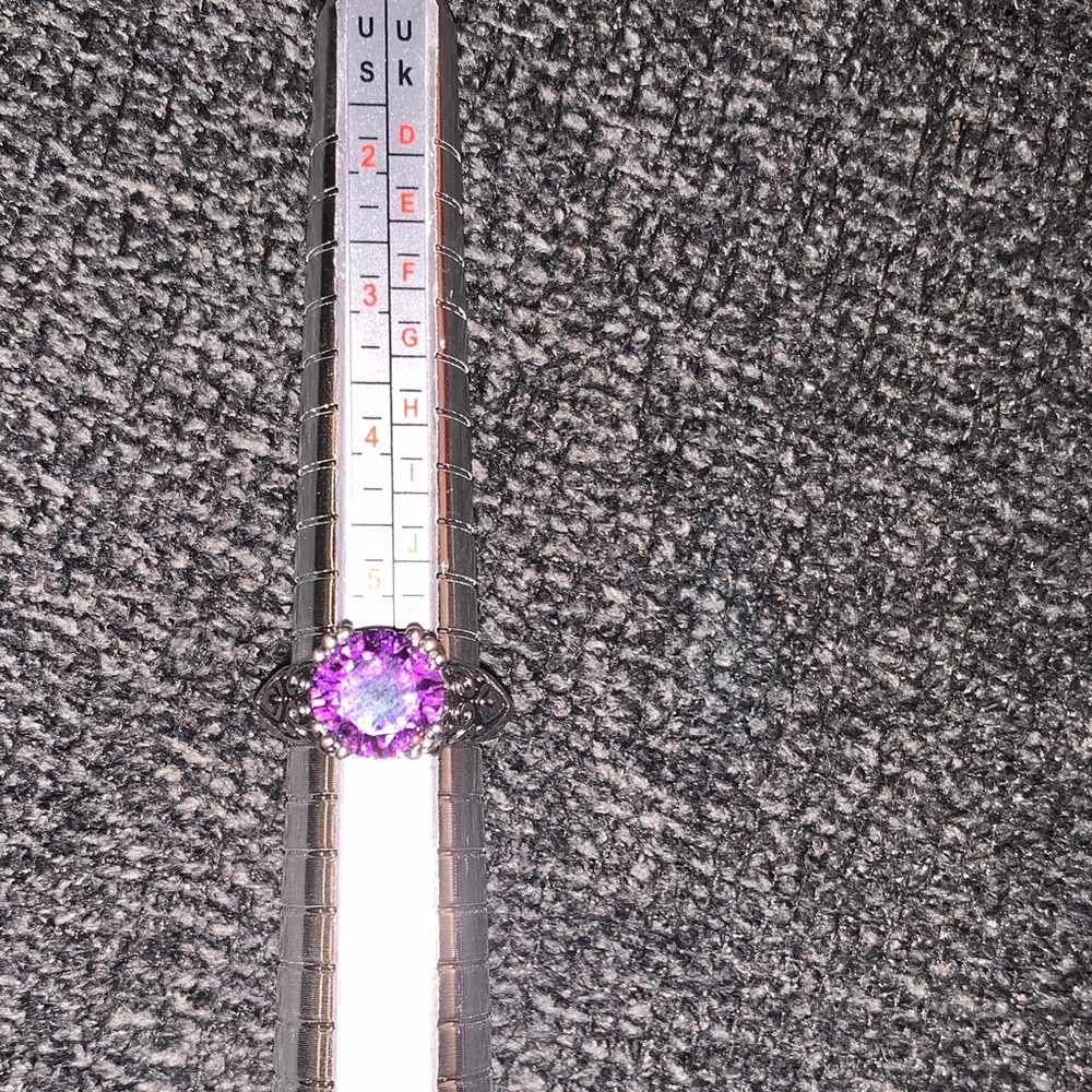 Purple Gemstone Ring Sz 6